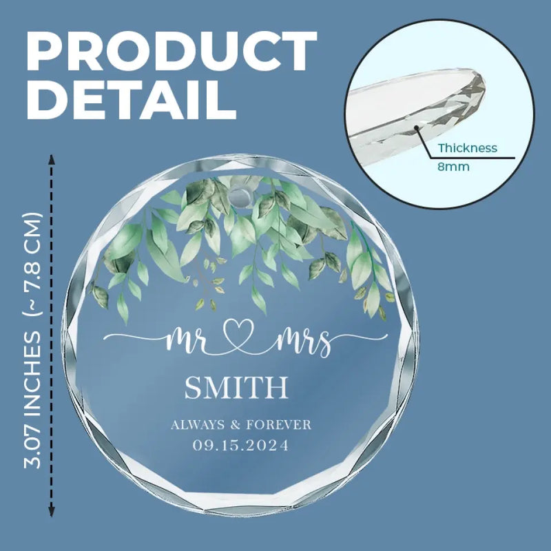 Life With You Just Keeps Getting Better - Couple Personalized Custom Circle Glass Ornament - Gift For Husband Wife, Anniversary