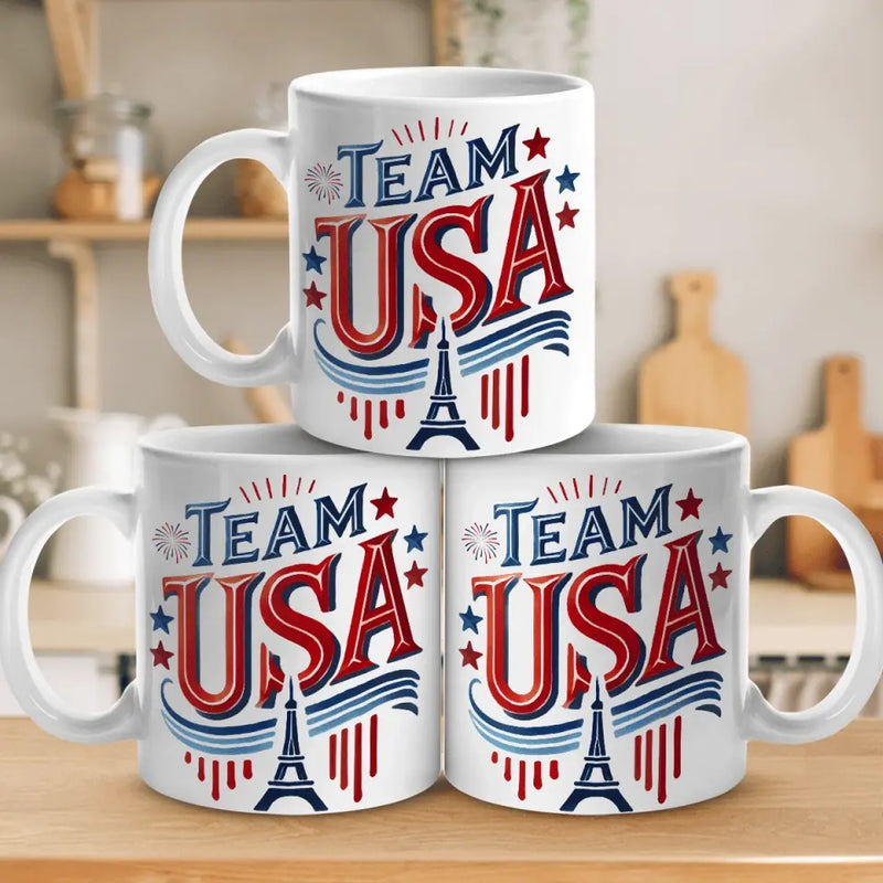 Team USA Patriotic Paris-Themed Gifts for Sports Fans - Mugs