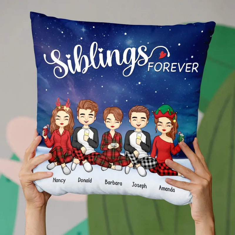 Custom Name Christmas Sibling Gifts - Personalized Pillow