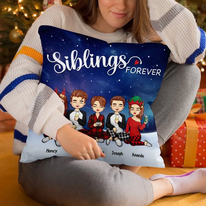 Custom Name Christmas Sibling Gifts - Personalized Pillow