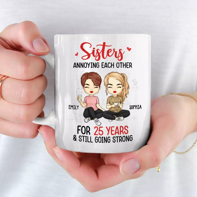 Custom Name Sister Anniversary Gifts - Personalized Mugs