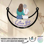 Custom Name Mother Daughter Love Gifts - Personalized Window Hanging Suncatcher