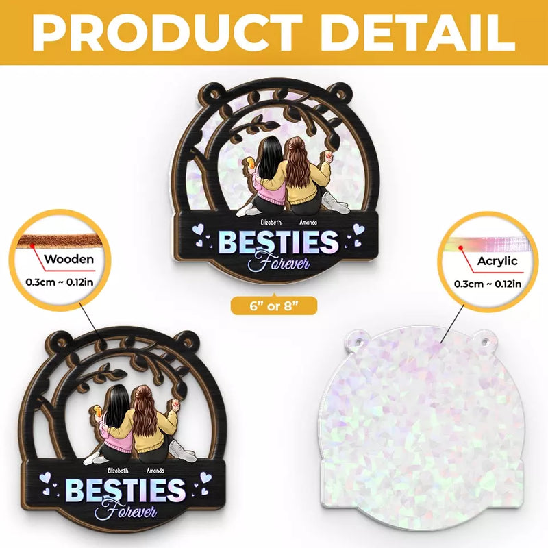 Custom Name Best Friend Gifts - Personalized Window Hanging Suncatcher