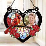 Custom Photo Cardinal Memorial Gifts - Personalized Suncatcher Ornament