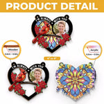 Custom Photo Cardinal Memorial Gifts - Personalized Suncatcher Ornament