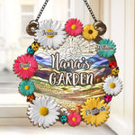Custom Name Garden Gifts for Nana - Personalized Suncatcher Ornament