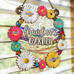 Custom Name Garden Gifts for Nana - Personalized Suncatcher Ornament