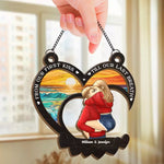 Custom Name Romantic Couple Gifts - Personalized Suncatcher Ornament