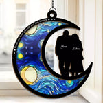 Custom Name Romantic Couple Gift - Personalized Suncatcher Ornament