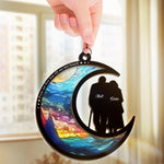 Custom Name Romantic Couple Gift - Personalized Suncatcher Ornament