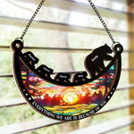 Custom Name Bear Family Gifts - Personalized Suncatcher Ornament