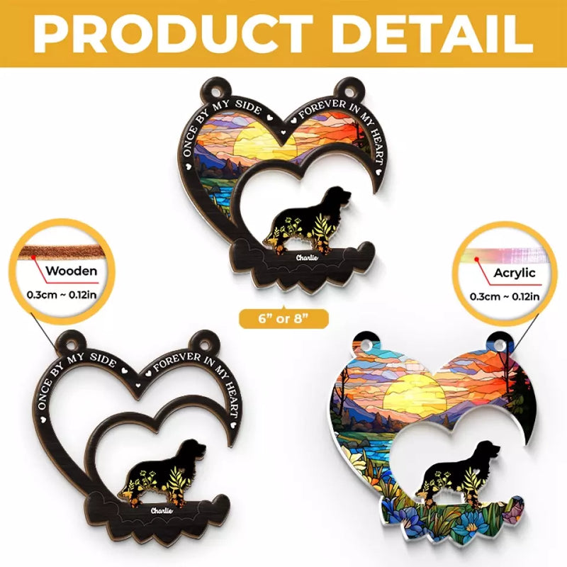 Custom Pet Memorial Gifts for Dog Lovers - Personalized Suncatcher Ornament