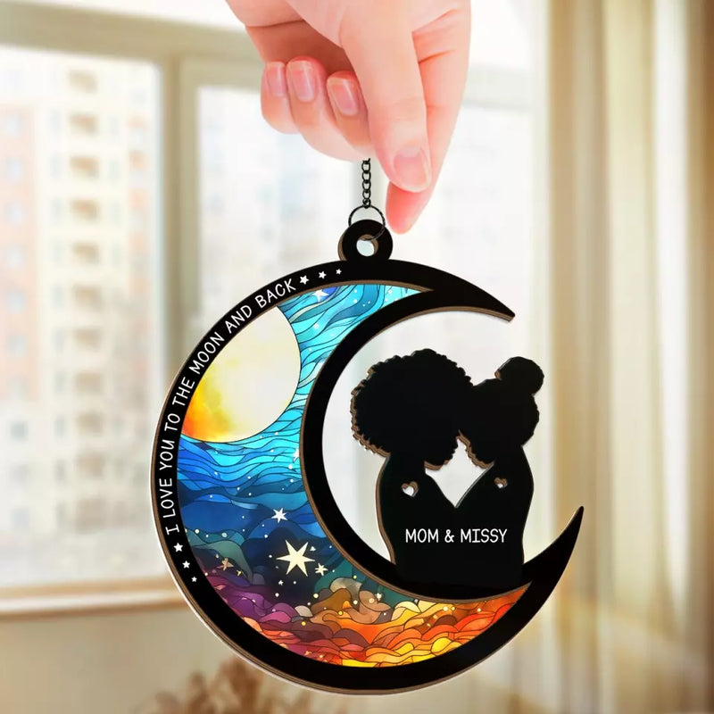 Custom Name Mother Daughter Gifts - Personalized Suncatcher Ornament