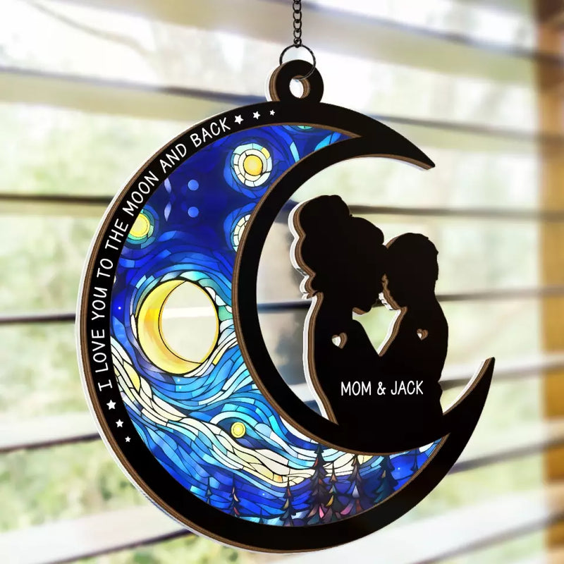 Custom Name Mother Daughter Gifts - Personalized Suncatcher Ornament