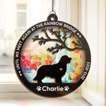 Custom Pet Memorial Rainbow Bridge Gifts - Personalized Suncatcher Ornament