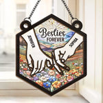 Custom Name Best Friends Gifts - Personalized Suncatcher Ornament