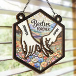 Custom Name Best Friends Gifts - Personalized Suncatcher Ornament