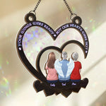 Custom Name Memorial Angel Family Gifts - Personalized Window Hanging Suncatcher