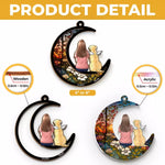 Custom Name Angel Dog Memorial Gifts - Personalized Suncatcher Ornament