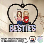 Custom Name Best Friend Gifts for Women - Personalized Window Hanging Suncatcher