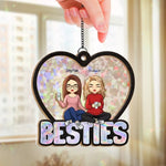 Custom Name Best Friend Gifts for Women - Personalized Window Hanging Suncatcher