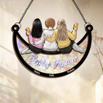Custom Name Best Friends Gifts for Women - Personalized Window Hanging Suncatcher