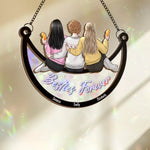 Custom Name Best Friends Gifts for Women - Personalized Window Hanging Suncatcher