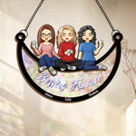 Custom Name Best Friends Gifts - Personalized Window Hanging Suncatcher