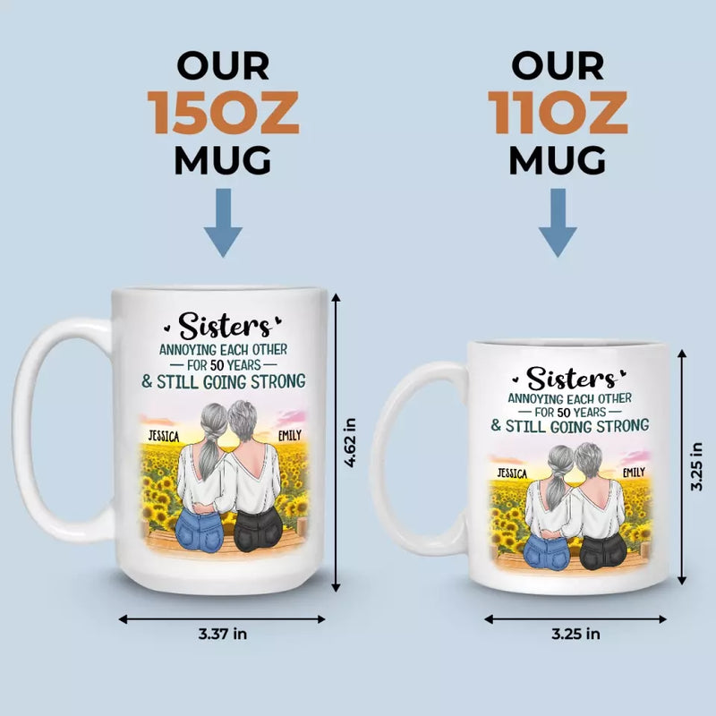 Custom Name Sister Gifts for Women - Personalized Mugs