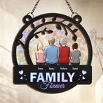Custom Name Family Forever Gifts - Personalized Window Hanging Suncatcher