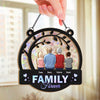 Family Forever - Family Personalized Window Hanging Suncatcher - Gift For Family Members