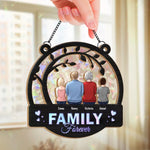 Custom Name Family Forever Gifts - Personalized Window Hanging Suncatcher