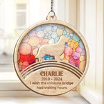 Custom Pet Memorial Gifts for Dog Lovers - Personalized Suncatcher Ornament