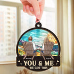 Custom Name Couple Sunset Gifts - Personalized Suncatcher Ornament