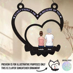 Custom Name Family Gifts for Mom - Personalized Window Hanging Suncatcher