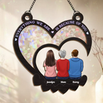 Custom Name Family Gifts for Mom - Personalized Window Hanging Suncatcher