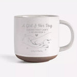 Custom Name Girl and Dog Gifts - Personalized Pottery Mug
