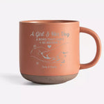 Custom Name Girl and Dog Gifts - Personalized Pottery Mug