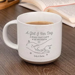 Custom Name Girl and Dog Gifts - Personalized Pottery Mug