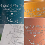 Custom Name Girl and Dog Gifts - Personalized Pottery Mug