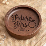 Custom Name Future Mrs Wedding Gift for Bride - Personalized Jewelry Dish