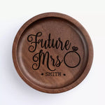 Custom Name Future Mrs Wedding Gift for Bride - Personalized Jewelry Dish