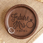 Custom Name Future Mrs Wedding Gift for Bride - Personalized Jewelry Dish