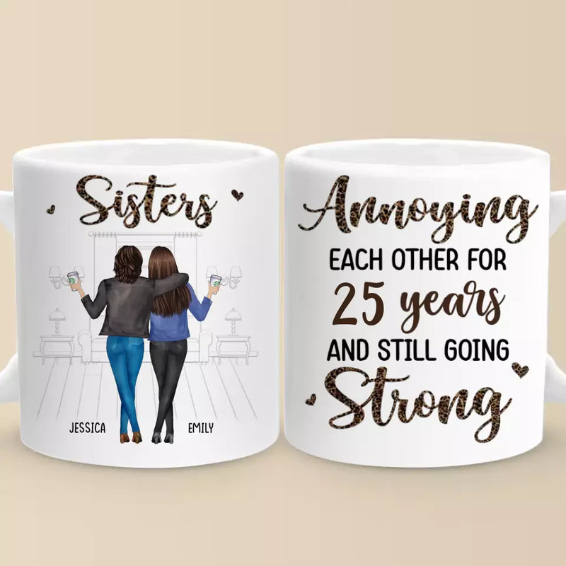 Custom Name Sister Gifts for 50 Years - Personalized Mugs