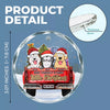 I Believe In Santa's Paws - Dog & Cat Personalized Custom Circle Glass Ornament - Christmas Gift For Pet Owners, Pet Lovers