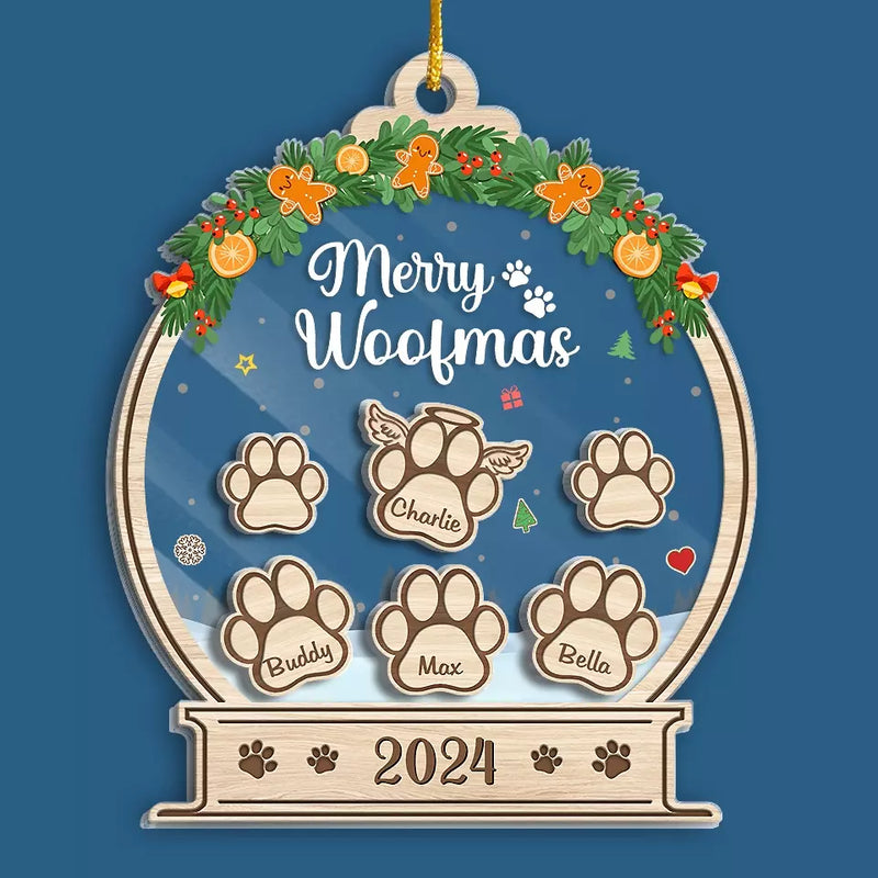 Happy Happy Pawlidays - Dog & Cat Personalized Custom 3 Layers Shaker Ornament - Christmas Gift For Pet Owners, Pet Lovers