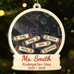 Custom Name Kindergarten Teacher Gifts - Personalized Shaker Ornament