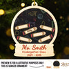 Cheers To The Teacher Who Makes Learning Feel Like Unwrapping A Gift Every Day - Teacher Personalized Custom 3 Layers Shaker Ornament - Christmas Gift For Teacher