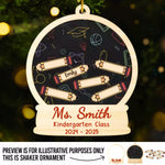 Custom Name Kindergarten Teacher Gifts - Personalized Shaker Ornament