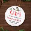 Bring Your Loved Ones Into The Joy Of Christmas - Family Personalized Custom Leather Ornament - Christmas Gift For Family Members, Baby Kids, Newborn Baby